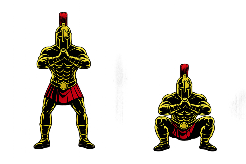 Warrior showcasing How to do Squats with proper form