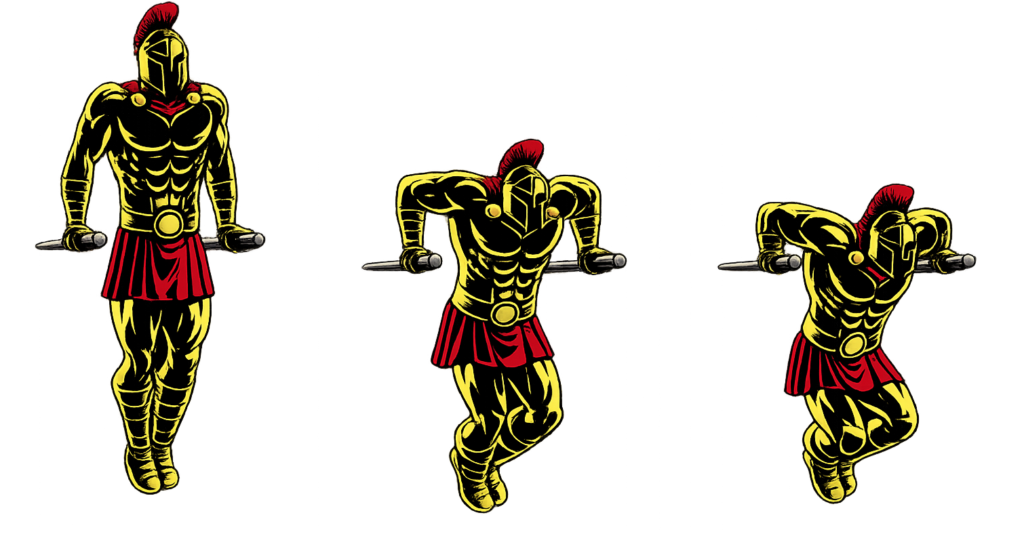 Warrior demonstrating How to Do Dips Properly