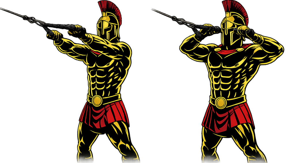 Warrior showcasing Face Pulls exercise with proper form