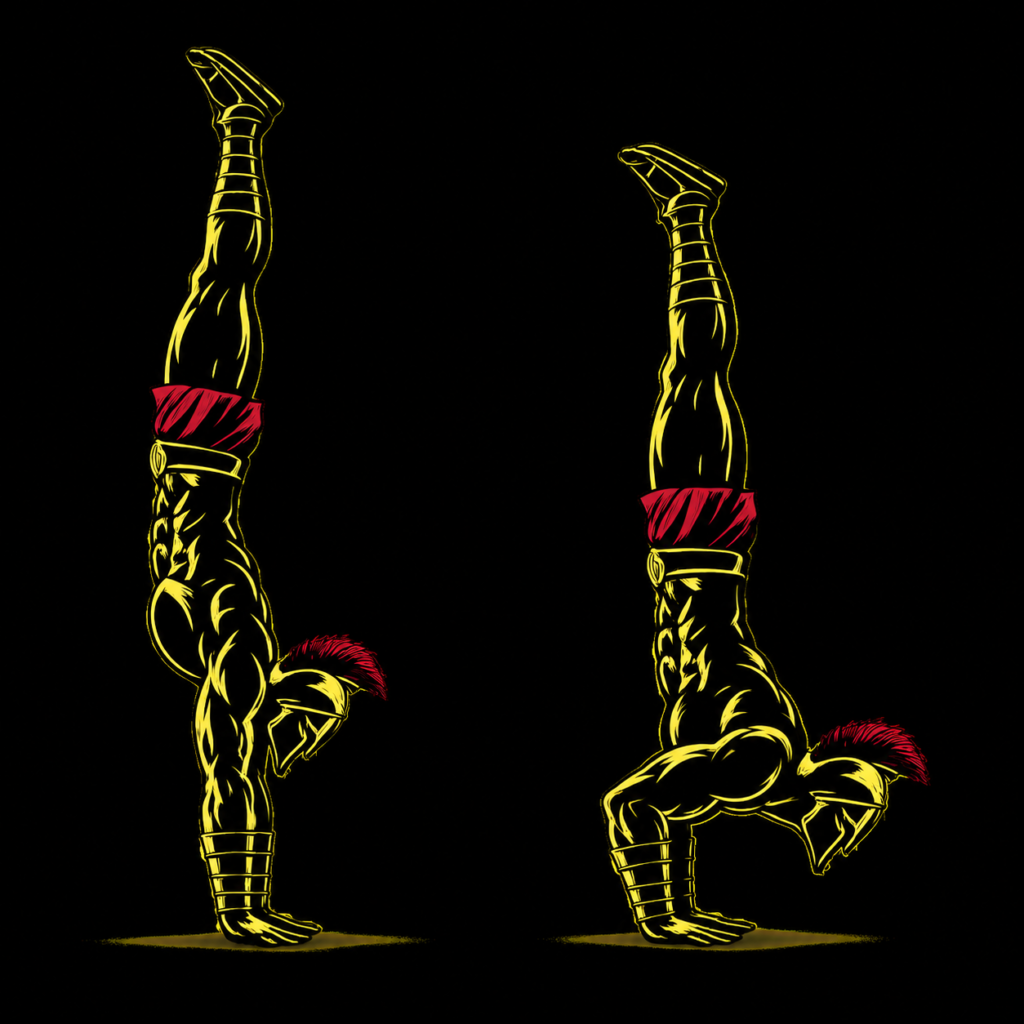 Warrior showcasing How to How to do a Handstand and Handstand Push-Up with proper form.