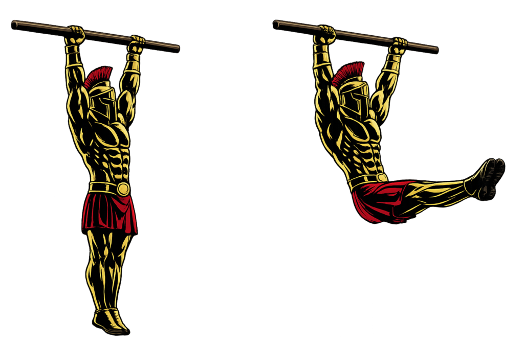 Warrior showcasing How to do Hanging Leg Raises with proper form