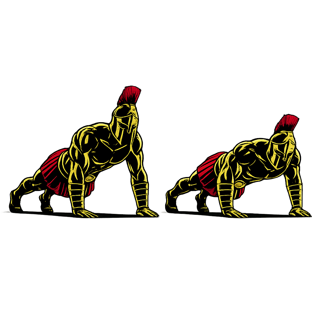 Warrior showcasing How to do Scapular Push-Ups with proper form