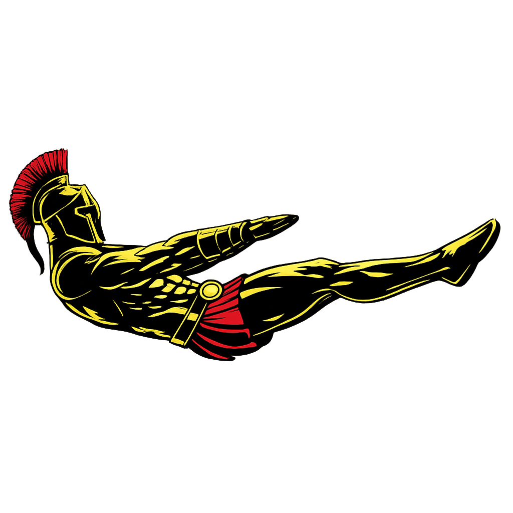 Warrior showcasing How to do a Hollow Hold with proper form